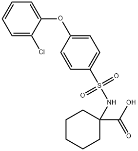 1-(([4-(2-CHLOROPHENOXY)PHENYL]SULFONYL)AMINO)CYCLOHEXANECARBOXYLIC ACID Struktur