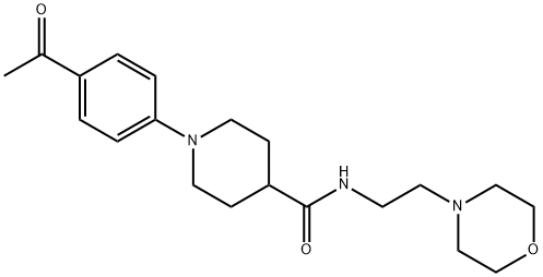 1-(4-ACETYLPHENYL)-N-(2-MORPHOLINOETHYL)-4-PIPERIDINECARBOXAMIDE Struktur