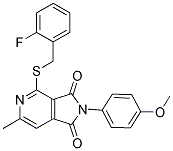 4-[(2-FLUOROBENZYL)THIO]-2-(4-METHOXYPHENYL)-6-METHYL-1H-PYRROLO[3,4-C]PYRIDINE-1,3(2H)-DIONE Struktur