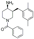 CIS-1-BENZOYL-3-(2,5-DIMETHYLBENZYL)PIPERIDIN-4-AMINE Struktur