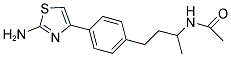 N-[3-[4-(2-AMINO-1,3-THIAZOL-4-YL)PHENYL]-1-METHYLPROPYL]ACETAMIDE Struktur