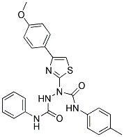 N~1~-(4-METHOXYPHENYL)-1-[4-(4-METHYLPHENYL)-1,3-THIAZOL-2-YL]-N~2~-PHENYL-1,2-HYDRAZINEDICARBOXAMIDE Struktur