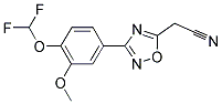 [3-[4-(DIFLUOROMETHOXY)-3-METHOXYPHENYL]-1,2,4-OXADIAZOL-5-YL]ACETONITRILE Struktur