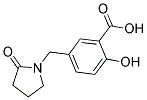 2-HYDROXY-5-(2-OXO-PYRROLIDIN-1-YLMETHYL)-BENZOIC ACID Struktur