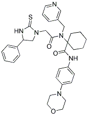 N-(4-MORPHOLINOPHENYL)-1-(2-(4-PHENYL-2-THIOXOIMIDAZOLIDIN-1-YL)-N-(PYRIDIN-3-YLMETHYL)ACETAMIDO)CYCLOHEXANECARBOXAMIDE Struktur