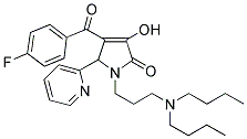 1-[3-(DIBUTYLAMINO)PROPYL]-4-(4-FLUOROBENZOYL)-3-HYDROXY-5-(2-PYRIDINYL)-1,5-DIHYDRO-2H-PYRROL-2-ONE Struktur