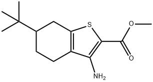 METHYL 3-AMINO-6-TERT-BUTYL-4,5,6,7-TETRAHYDRO-1-BENZOTHIOPHENE-2-CARBOXYLATE Struktur