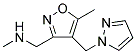 N-METHYL-1-[5-METHYL-4-(1H-PYRAZOL-1-YLMETHYL)ISOXAZOL-3-YL]METHANAMINE Struktur