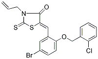 (5Z)-3-ALLYL-5-{5-BROMO-2-[(2-CHLOROBENZYL)OXY]BENZYLIDENE}-2-THIOXO-1,3-THIAZOLIDIN-4-ONE Struktur