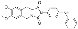 2-(4-ANILINOPHENYL)-7,8-DIMETHOXY-3-THIOXO-2,3,10,10A-TETRAHYDROIMIDAZO[1,5-B]ISOQUINOLIN-1(5H)-ONE Struktur