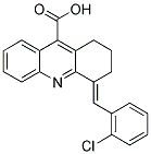 4-(2-CHLORO-BENZYLIDENE)-1,2,3,4-TETRAHYDRO-ACRIDINE-9-CARBOXYLIC ACID Struktur