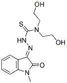 (3E)-1-METHYL-1H-INDOLE-2,3-DIONE 3-[N,N-BIS(2-HYDROXYETHYL)THIOSEMICARBAZONE] Struktur