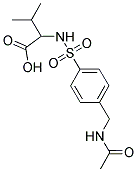 2-[((4-[(ACETYLAMINO)METHYL]PHENYL)SULFONYL)AMINO]-3-METHYLBUTANOIC ACID Struktur