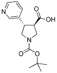 BOC-(TRANS)-4-(3-PYRIDINYL)-PYRROLIDINE-3-CARBOXYLIC ACID Struktur