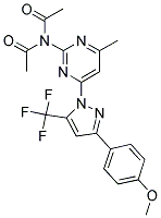 N-ACETYL-N-{4-[3-(4-METHOXYPHENYL)-5-(TRIFLUOROMETHYL)-1H-PYRAZOL-1-YL]-6-METHYLPYRIMIDIN-2-YL}ACETAMIDE Struktur