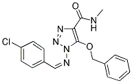 5-(BENZYLOXY)-1-{[(1Z)-(4-CHLOROPHENYL)METHYLENE]AMINO}-N-METHYL-1H-1,2,3-TRIAZOLE-4-CARBOXAMIDE Struktur