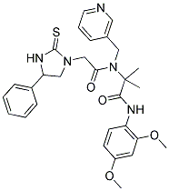 N-(2,4-DIMETHOXYPHENYL)-2-METHYL-2-(2-(4-PHENYL-2-THIOXOIMIDAZOLIDIN-1-YL)-N-(PYRIDIN-3-YLMETHYL)ACETAMIDO)PROPANAMIDE Struktur