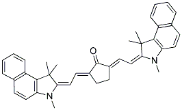 2,5-BIS[(E)-2-(1,1,3-TRIMETHYL-1,3-DIHYDRO-2H-BENZO[E]INDOL-2-YLIDENE)ETHYLIDENE]CYCLOPENTANONE Struktur