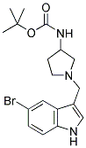 1-(5-BROMO-1H-INDOL-3-YLMETHYL)-PYRROLIDIN-3-CARBAMIC ACID TERT-BUTYL ESTER Struktur