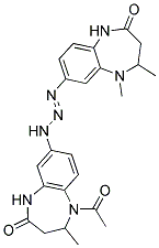 7-[(E)-3-(1-ACETYL-2-METHYL-4-OXO-2,3,4,5-TETRAHYDRO-1H-1,5-BENZODIAZEPIN-7-YL)-1-TRIAZENYL]-4,5-DIMETHYL-1,3,4,5-TETRAHYDRO-2H-1,5-BENZODIAZEPIN-2-ONE Struktur