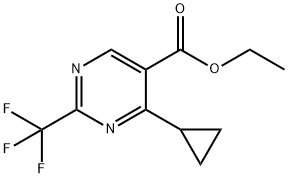 ETHYL-2-TRIFLUOROMETHYL-4-CYCLOPROPYL-5-PYRIMIDINE CARBOXYLATE Struktur