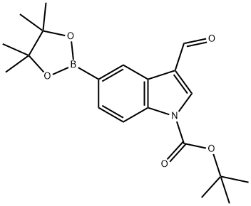 N-BOC-3-FORMYL-5-INDOLEBORONIC ACID PINACOL ESTER Struktur