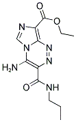 ETHYL 4-AMINO-3-[(PROPYLAMINO)CARBONYL]IMIDAZO[5,1-C][1,2,4]TRIAZINE-8-CARBOXYLATE Struktur