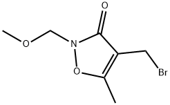 4-BROMOMETHYL-2-METHOXYMETHYL-5-METHYLISOXAZOLIN-3-ONE Struktur