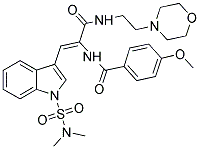 (Z)-N-(1-(1-(N,N-DIMETHYLSULFAMOYL)-1H-INDOL-3-YL)-3-(2-MORPHOLINOETHYLAMINO)-3-OXOPROP-1-EN-2-YL)-4-METHOXYBENZAMIDE Struktur