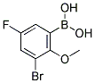 3-BROMO-5-FLUORO-2-METHOXYPHENYLBORONIC ACID Struktur