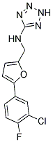 N-((5-(3-CHLORO-4-FLUOROPHENYL)-2-FURYL)METHYL)-2H-TETRAZOL-5-AMINE Struktur