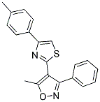 5-METHYL-4-[4-(4-METHYLPHENYL)-1,3-THIAZOL-2-YL]-3-PHENYLISOXAZOLE Struktur