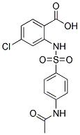 2-([[4-(ACETYLAMINO)PHENYL]SULFONYL]AMINO)-4-CHLOROBENZOIC ACID Struktur