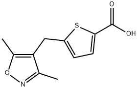 5-[(3,5-DIMETHYLISOXAZOL-4-YL)METHYL]THIOPHENE-2-CARBOXYLIC ACID Struktur