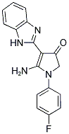 5-AMINO-4-(1H-BENZOIMIDAZOL-2-YL)-1-(4-FLUORO-PHENYL)-1,2-DIHYDRO-PYRROL-3-ONE Struktur