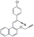 (Z)-2-(4-CHLOROPHENYL)-3-[2-(2-PROPYNYLOXY)-1-NAPHTHYL]-2-PROPENENITRILE Struktur