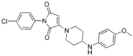 1-(4-CHLOROPHENYL)-3-[4-(4-METHOXYANILINO)-1-PIPERIDINYL]-1H-PYRROLE-2,5-DIONE Struktur