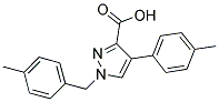 1-(4-METHYLBENZYL)-4-(4-METHYLPHENYL)-1H-PYRAZOLE-3-CARBOXYLIC ACID Struktur