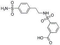 3-[([2-[4-(AMINOSULFONYL)PHENYL]ETHYL]AMINO)SULFONYL]BENZOIC ACID Struktur