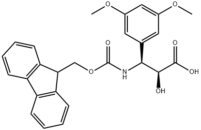 N-FMOC-3-(S)-AMINO-2-(S)-HYDROXY-3-(3,5-DIMETHOXY-PHENYL)-PROPIONIC ACID Struktur