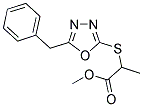 METHYL 2-[(5-BENZYL-1,3,4-OXADIAZOL-2-YL)SULFANYL]PROPANOATE Struktur