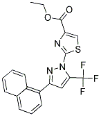 ETHYL 2-[3-(1-NAPHTHYL)-5-(TRIFLUOROMETHYL)-1H-PYRAZOL-1-YL]-1,3-THIAZOLE-4-CARBOXYLATE Struktur