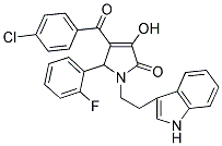 1-(2-(1H-INDOL-3-YL)ETHYL)-4-(4-CHLOROBENZOYL)-5-(2-FLUOROPHENYL)-3-HYDROXY-1H-PYRROL-2(5H)-ONE Struktur