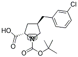 BOC-(R)-GAMMA-(3-CHLORO-BENZYL)-L-PROLINE Struktur