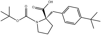 BOC-(S)-ALPHA-(4-TERT-BUTYL-BENZYL)-PROLINE Struktur