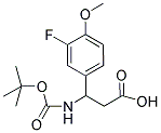 3-TERT-BUTOXYCARBONYLAMINO-3-(3-FLUORO-4-METHOXY-PHENYL)-PROPIONIC ACID Struktur