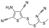 [(4-AMINO-3,5-DICYANOTHIOPHEN-2-YLTHIO)METHYL] METHYL CYANOCARBONIMIDODITHIOATE Struktur