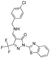 (4Z)-2-(1,3-BENZOTHIAZOL-2-YL)-4-{[(4-CHLOROBENZYL)AMINO]METHYLENE}-5-(TRIFLUOROMETHYL)-2,4-DIHYDRO-3H-PYRAZOL-3-ONE Struktur