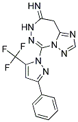 5-[3-PHENYL-5-(TRIFLUOROMETHYL)-1H-PYRAZOL-1-YL]-7H-[1,2,4]TRIAZOLO[1,5-D][1,2,4]TRIAZEPIN-8(9H)-IMINE Struktur