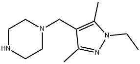 1-(1-ETHYL-3,5-DIMETHYL-1 H-PYRAZOL-4-YLMETHYL)-PIPERAZINE Struktur